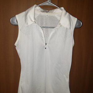 White Womens Nike Golf Fit Dry Sleeveless Polo, Size XS